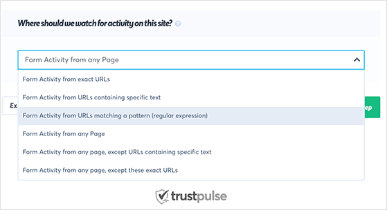 Settings for where to display notifications on your WordPress site