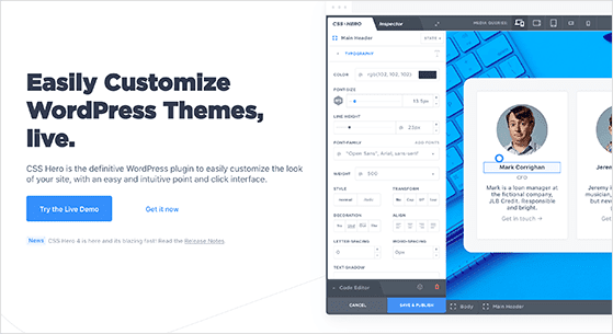 css-hero-min - RafflePress CSS Hero is the best WordPress theme editor and customizer