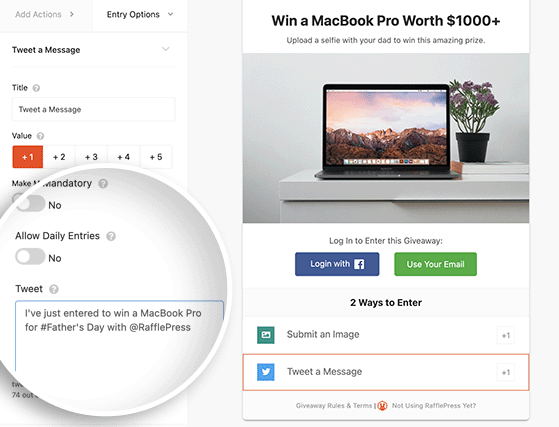Building a Father's Day giveaway with RafflePress in WordPress