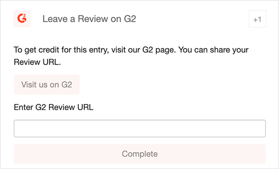 review giveaway action example