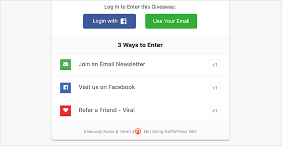 rafflepress-giveaway-entry-actions - RafflePress RafflePress giveaway actions
