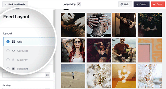 Smash Balloon free Instagram feed plugin